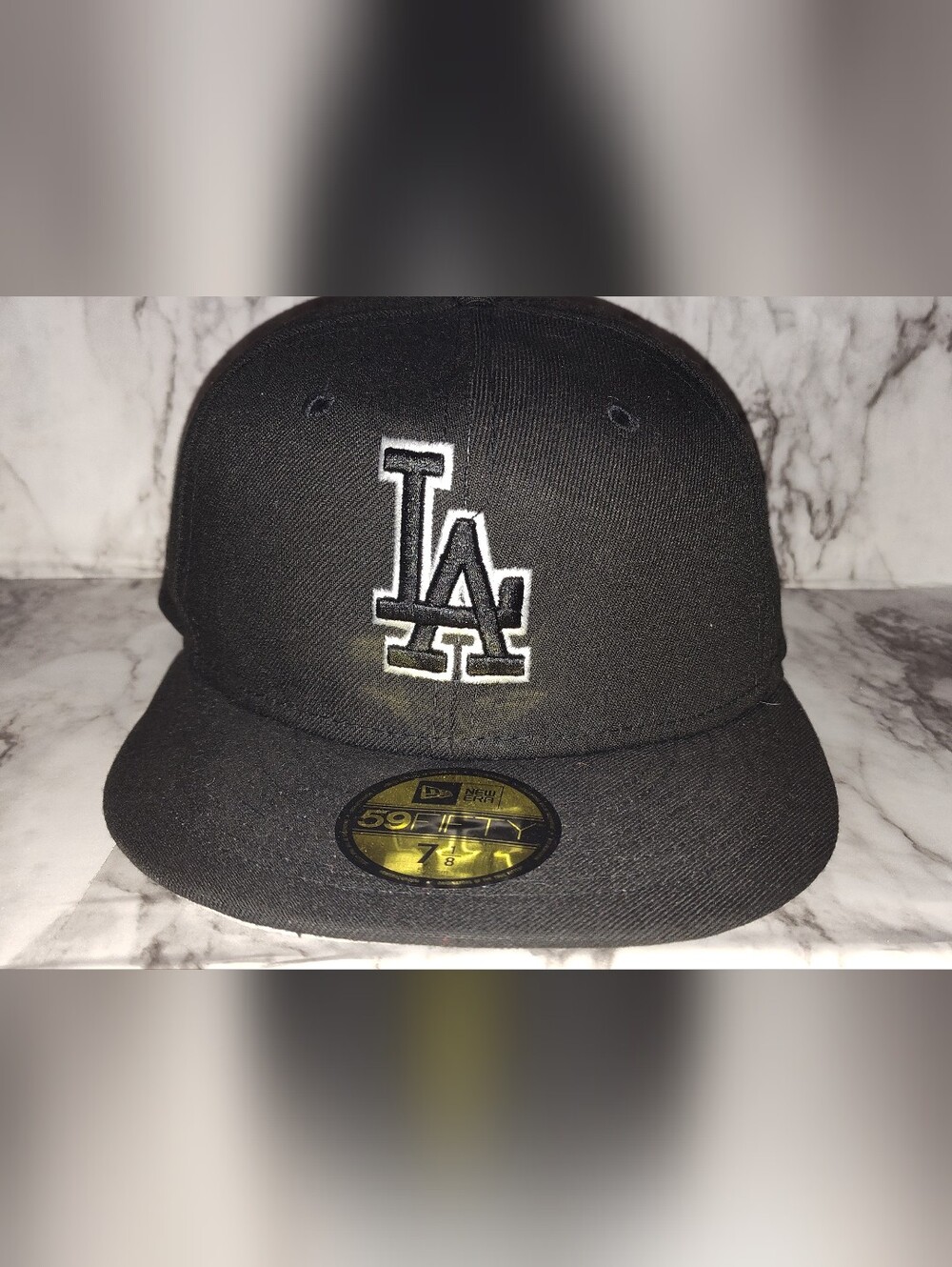 New Era LA Dodgers Black Fitted Cap